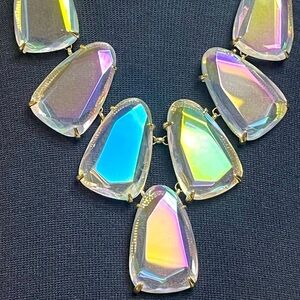 2 for 1 🎉 Kendra Scott Harlow Necklace + Earrings Iridescent Dichroic stones